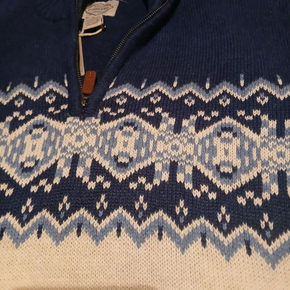 NWT ST. JOHN'S BAY Mock Turtle Neck Sweater With Zipper Men's Size Medium
